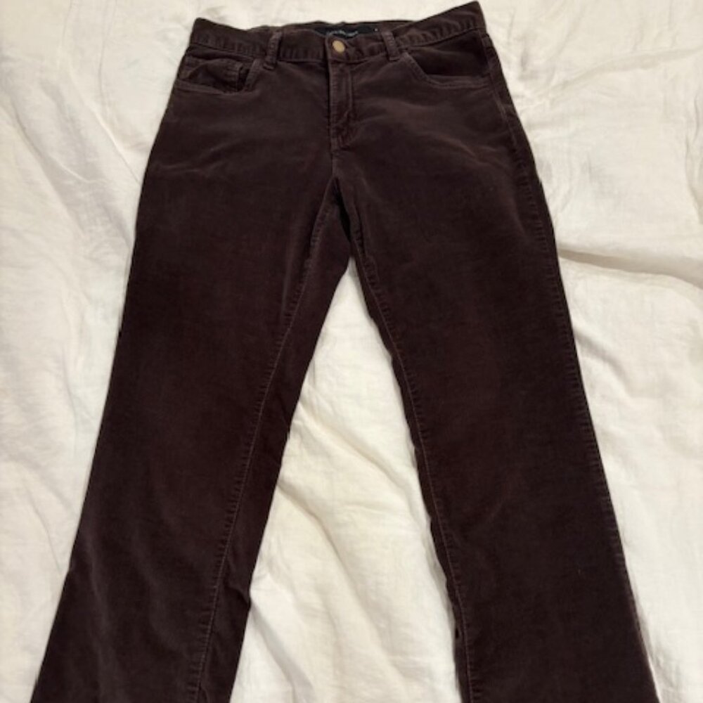 Calvin Klein Straight Leg Brown Corduroy Pants Size 8